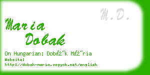 maria dobak business card